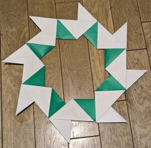 折り紙製リース